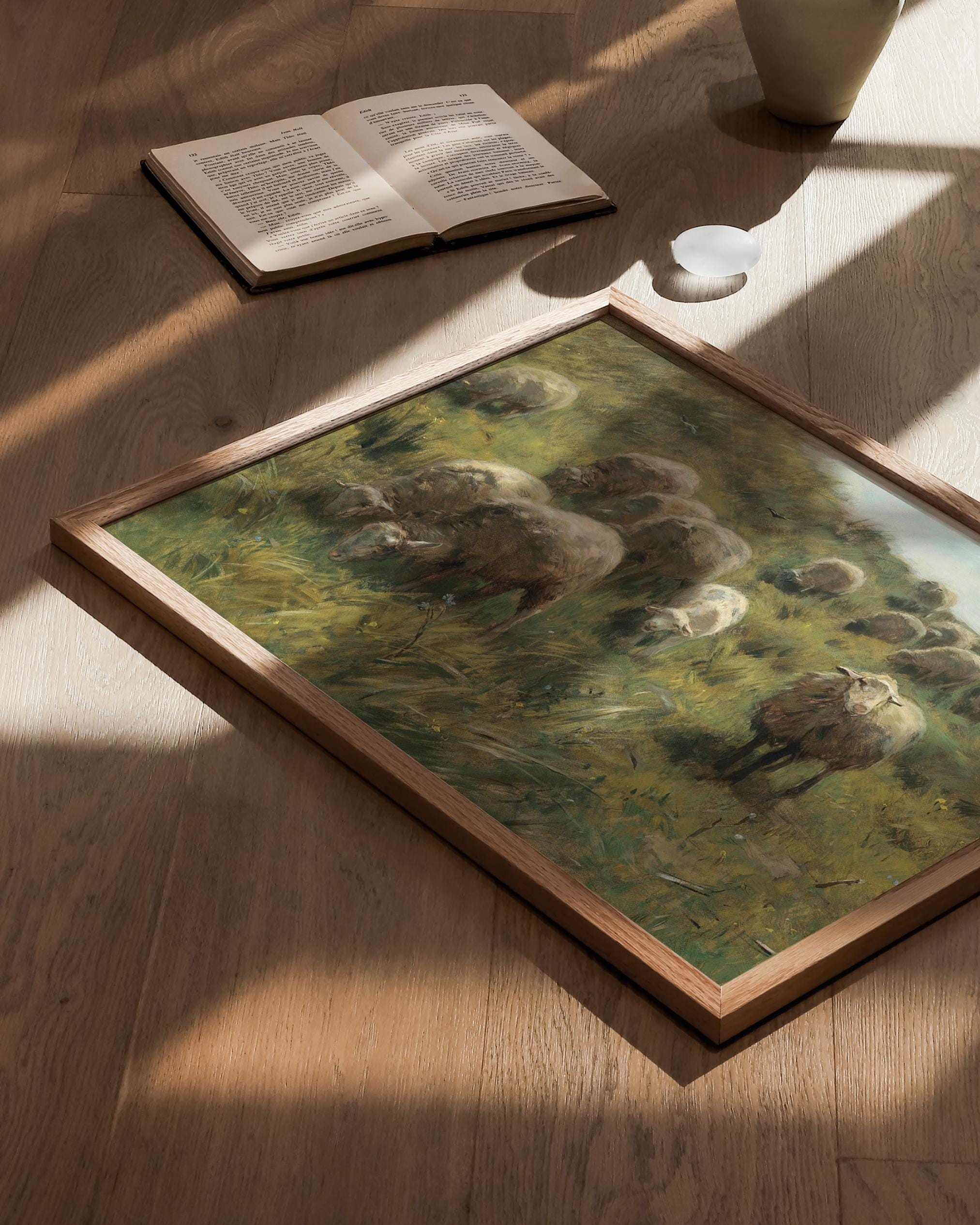 Sheep Painting | Vintage Farmhouse Print | Christian Art | Farm Animal ...