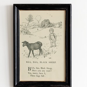 Vintage nursery rhyme print