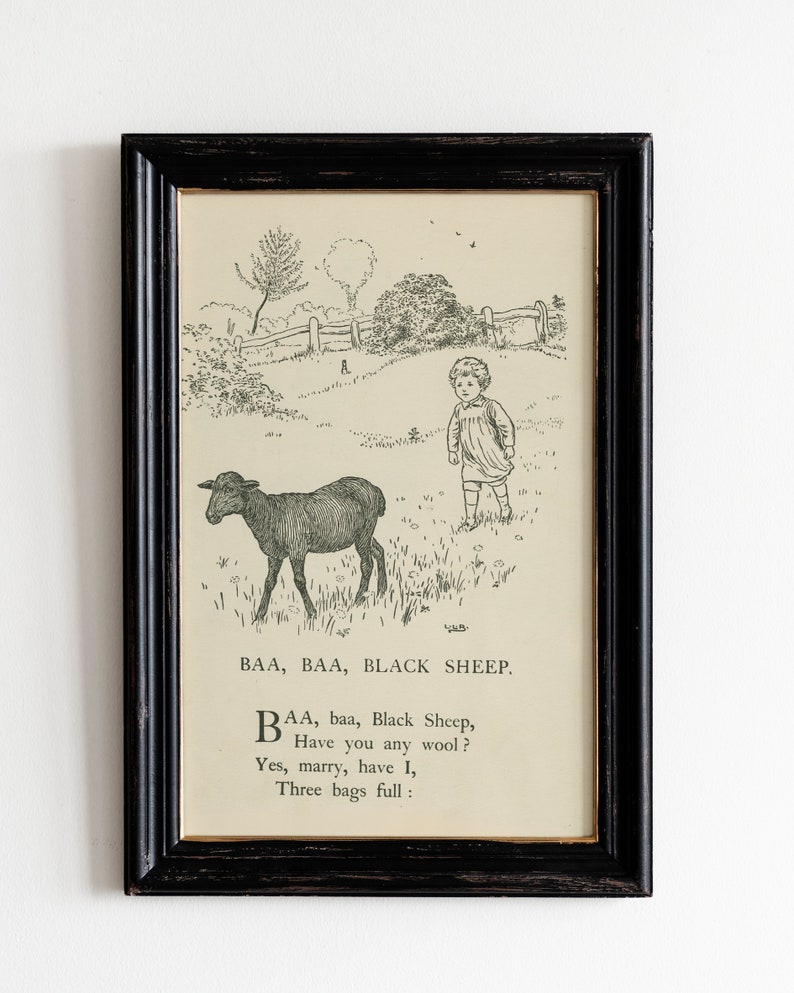Vintage nursery rhyme print