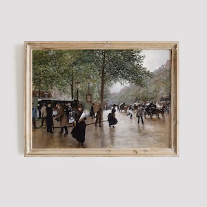 Vintage French Art | Paris Painting | Printable Wall Art | Parisian Decor | Vintage Print | Antique French Decor