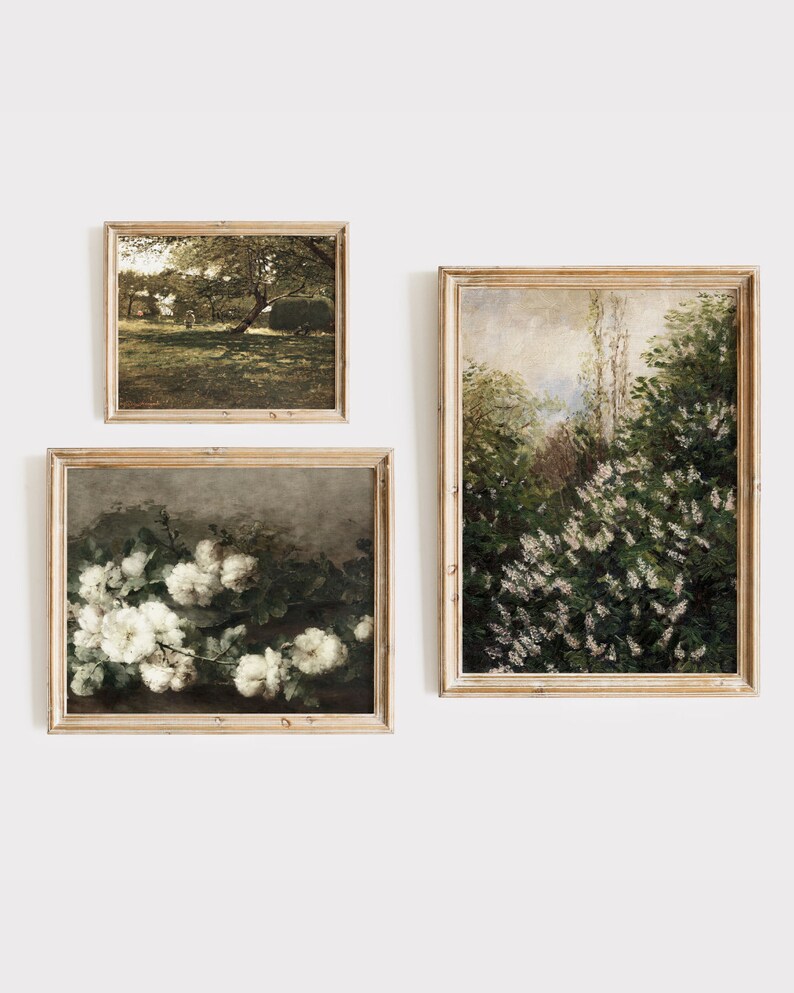 Printable Vintage Landscape Gallery Wall Art Set Antique Etsy