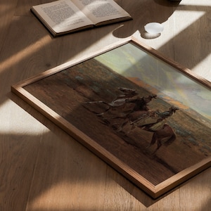Vintage cowboy painting