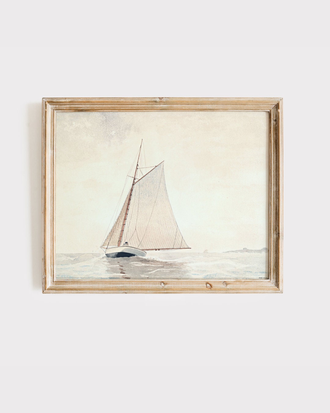 Sailboat Wall Art | Vintage Painting | Bright Printable Wall Art ...
