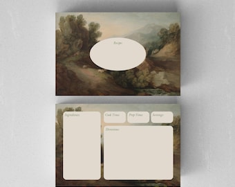 Heirloom Recipe Card Print 4x6 Vintage Inspired Cooking Printable