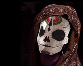 Dia De Los Muertos Illustrated Sugar Skull Mask for kids - DIY day of the dead paper mask Digital Download