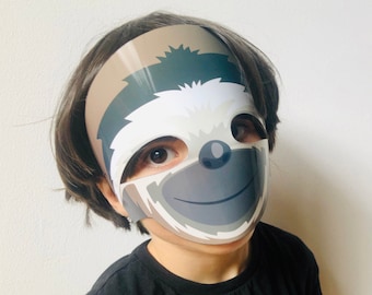 Einfache Faultier Papier Maske für Kinder [DIY] Digital Download