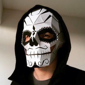 Calaca Mask - 大人用シュガースカル紙マスク[DIY] デジタルダウンロード