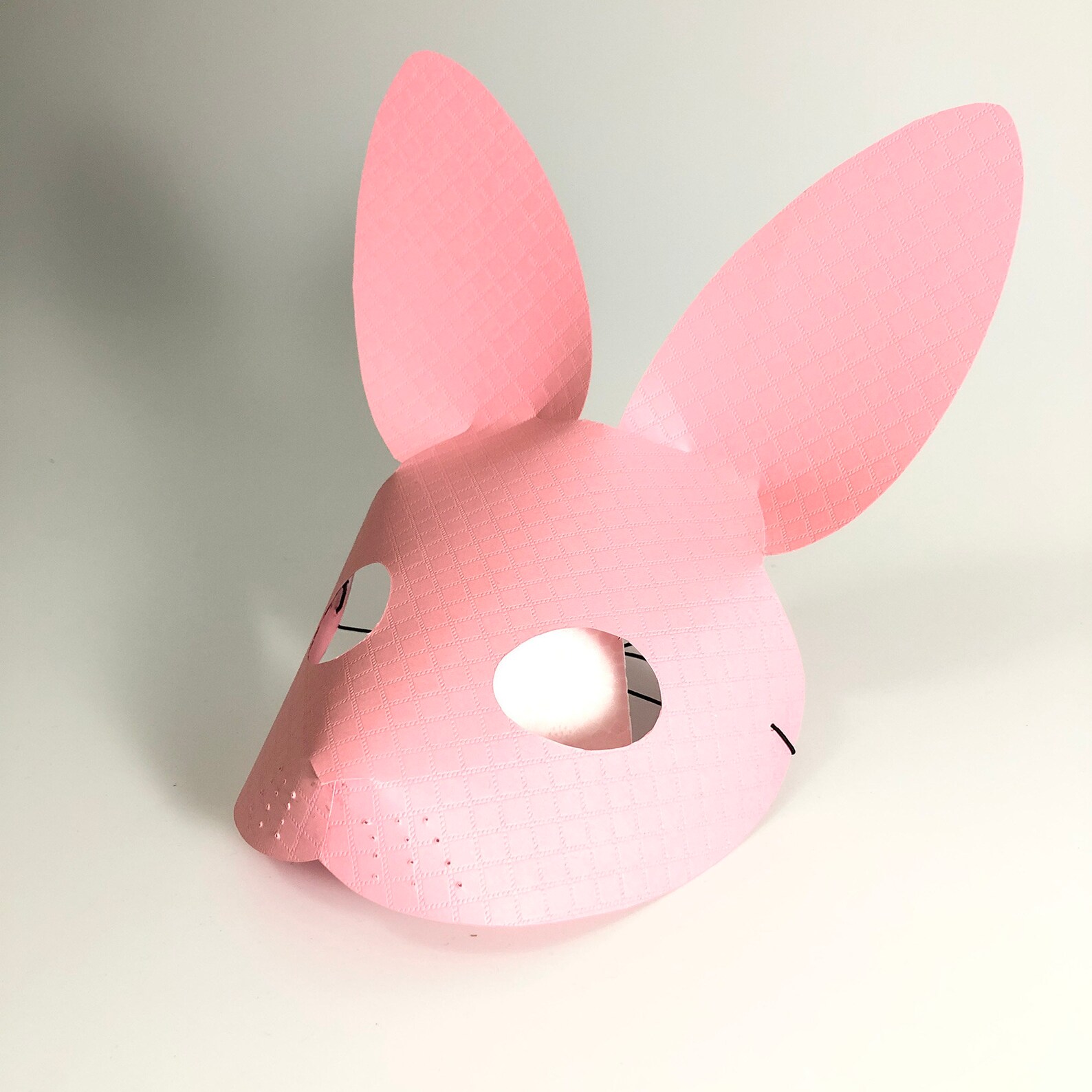 Súper simple máscara de conejo para niños Etsy España