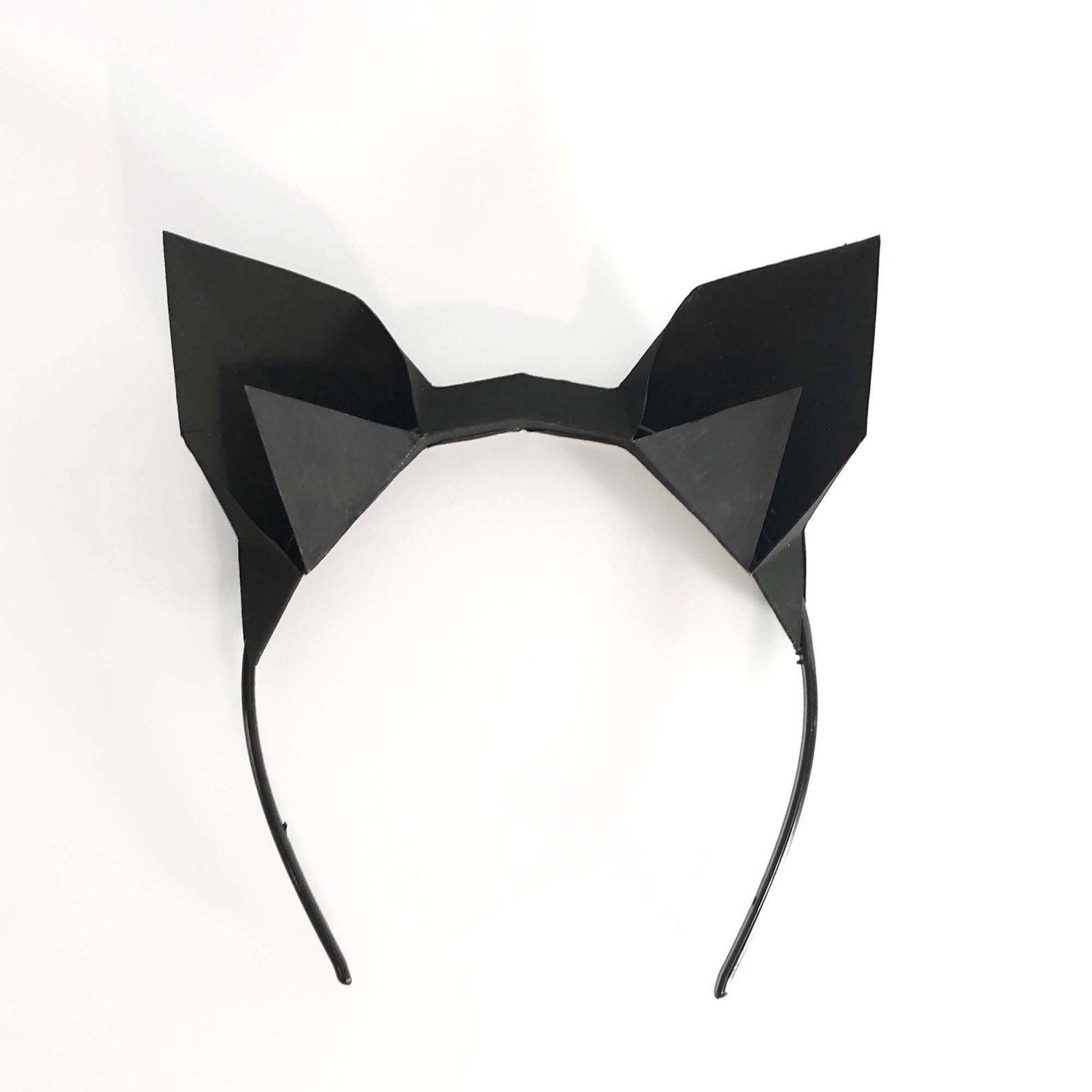 Cat Ears Headband Low Poly DIY Papercraft Headband digital Etsy