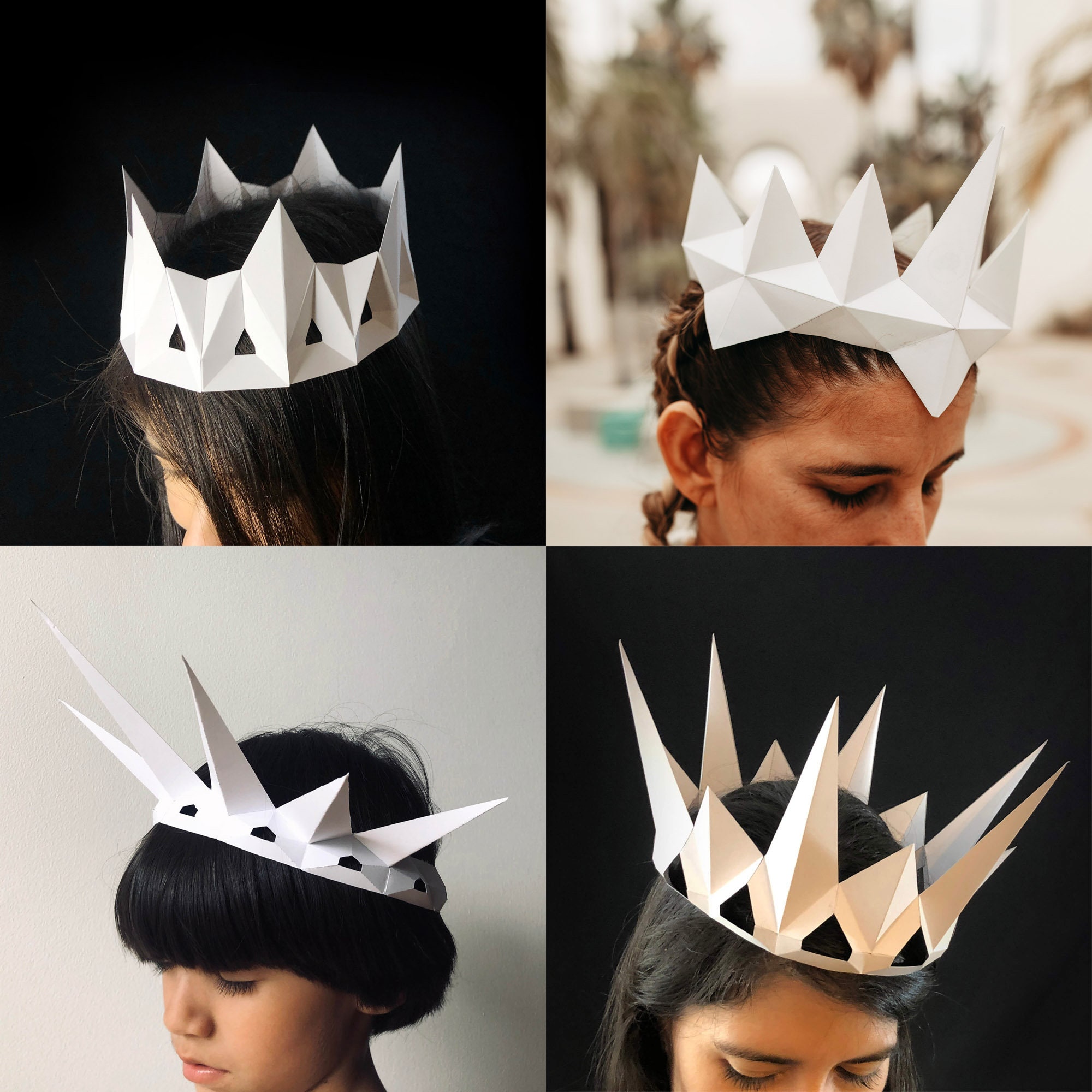 Crown Collection 1 Download Print and Build Paper Crowns - Etsy