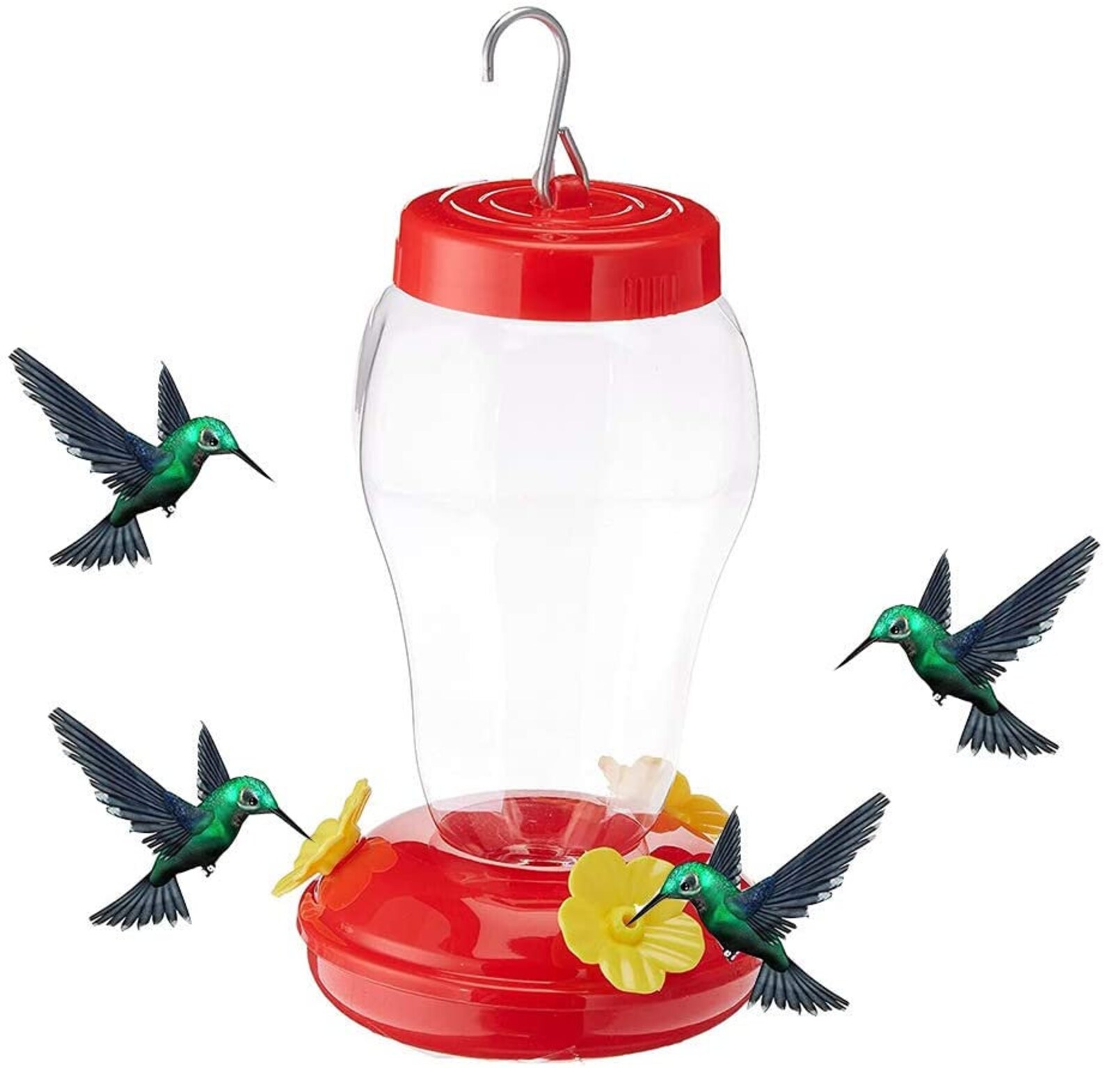 Hummingbird Feeder For Outdoors Red Plastic Hanging Etsy Free Nude