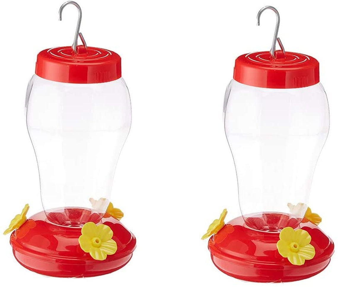 Hummingbird Feeder for Outdoors Red Plastic Hanging Etsy