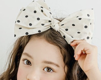 Polkadot Big Bow Hair Band |  3 layered bow Kids girl hair band | kids Headband Kids hair Accessores