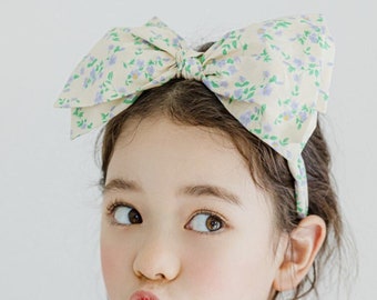 Floral Big Bow Hair Band |  3 layered bow Kids girl hair band | kids Headband Kids hair Accessores