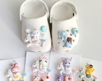 Kawaii Sanrio Crocs 5pcs Shoe Charms / kitten Cute Crocs Charm Accessories Shoes/Gift for her/ kids crocs Accessories