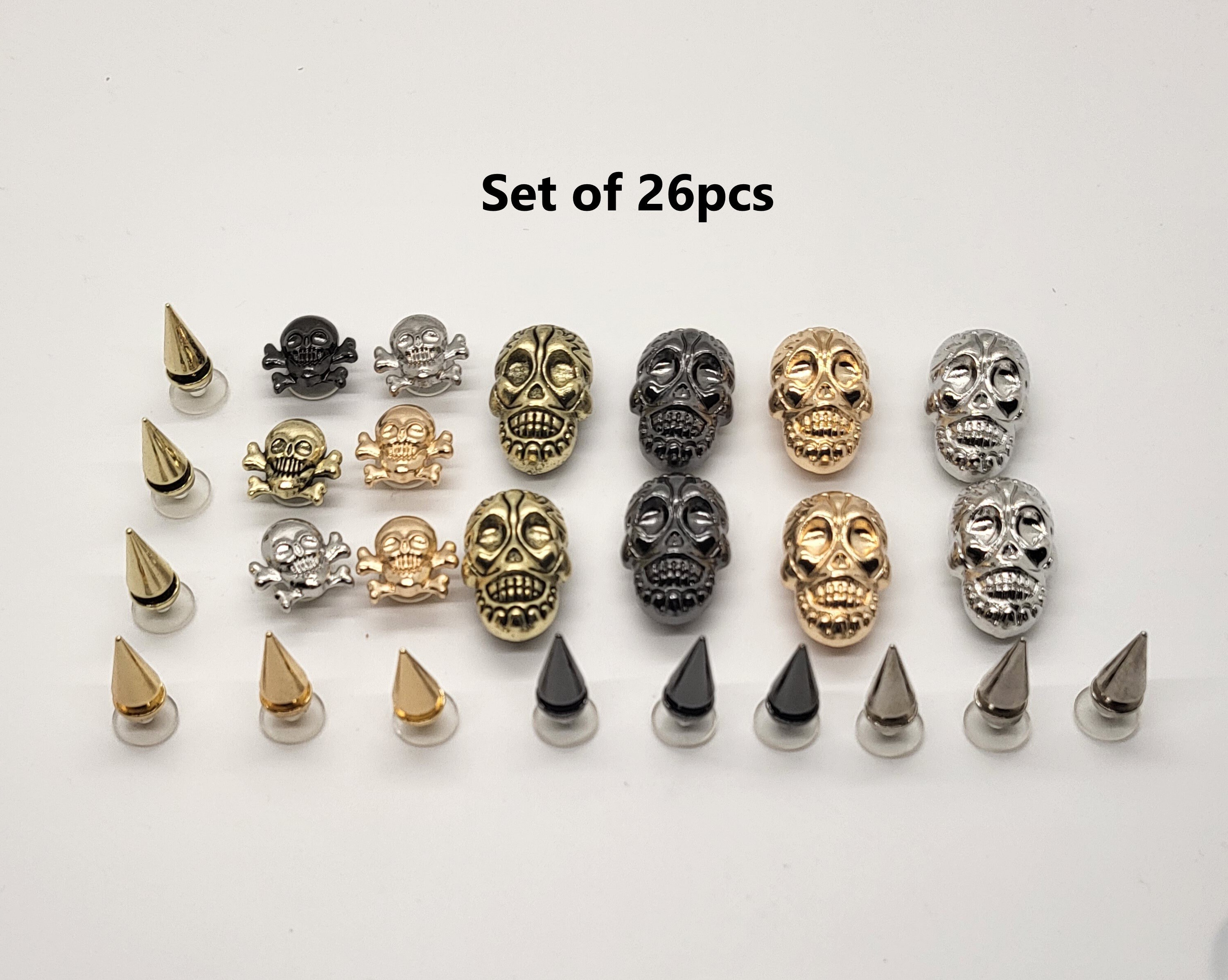 Metal Skull Shoes Charm / Spike Charm for Crocs / Best Gift for