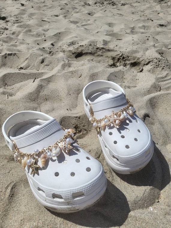 Pearl theme customised crocs🤍  Crocs fashion, Girly shoes, Crocs aesthetic