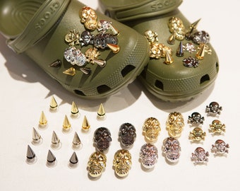 Breloque chaussures tête de mort en métal / breloque pointes pour crocs / meilleur cadeau pour homme / breloques crocs / cadeau du jour de Pâques