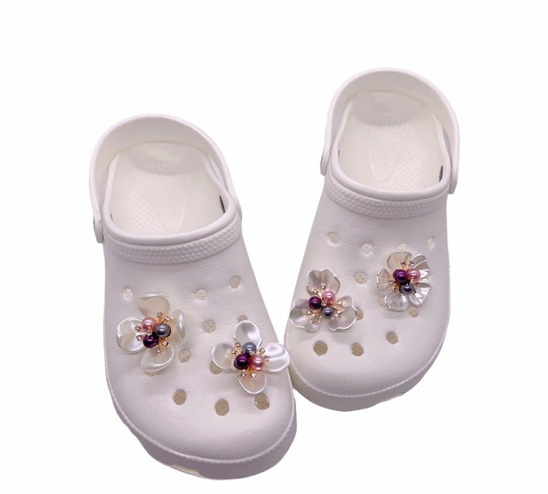 Pearl Flower Shoe Charms / Luxury Charm for Croc - Etsy