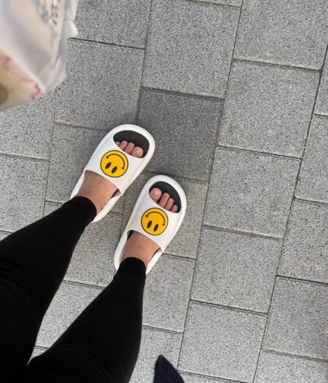 smiley face slippers tik tok