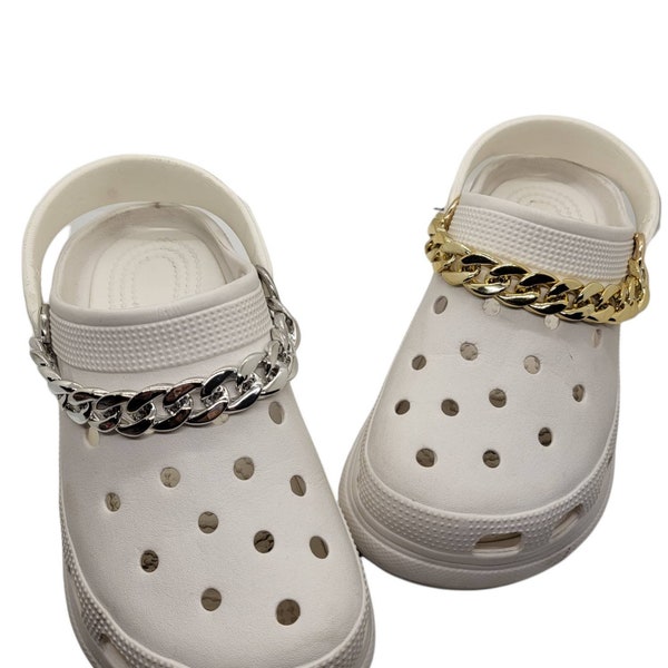 2pcs Chain Chunky Charms/Inspired Metal plastic chain / crocs Accessories / shoe Charms /  Crocs decoration gift for Her / Mothers Day gift