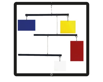 Decorative mobile Composition A 1923 White, Red, Yellow I Blue - Piet Mondrian - standing mobile