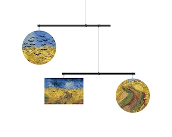 Decorative mobile Wheatfield with Crows - Vincent Willem Van Gogh - hanging mobile