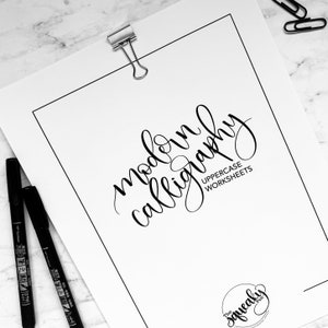 Modern Calligraphy Uppercase Worksheets