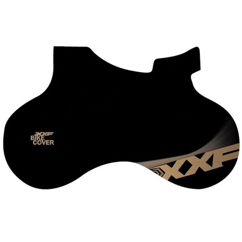 May include: Black bike cover with a gold "XXF" logo and the text "Bike Cover" in white.