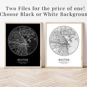 Boston Poster Instant Download, Boston Art, Boston Artwork, Boston Poster, Printable Boston Wall Art, Boston Print, Boston Massachusetts Map