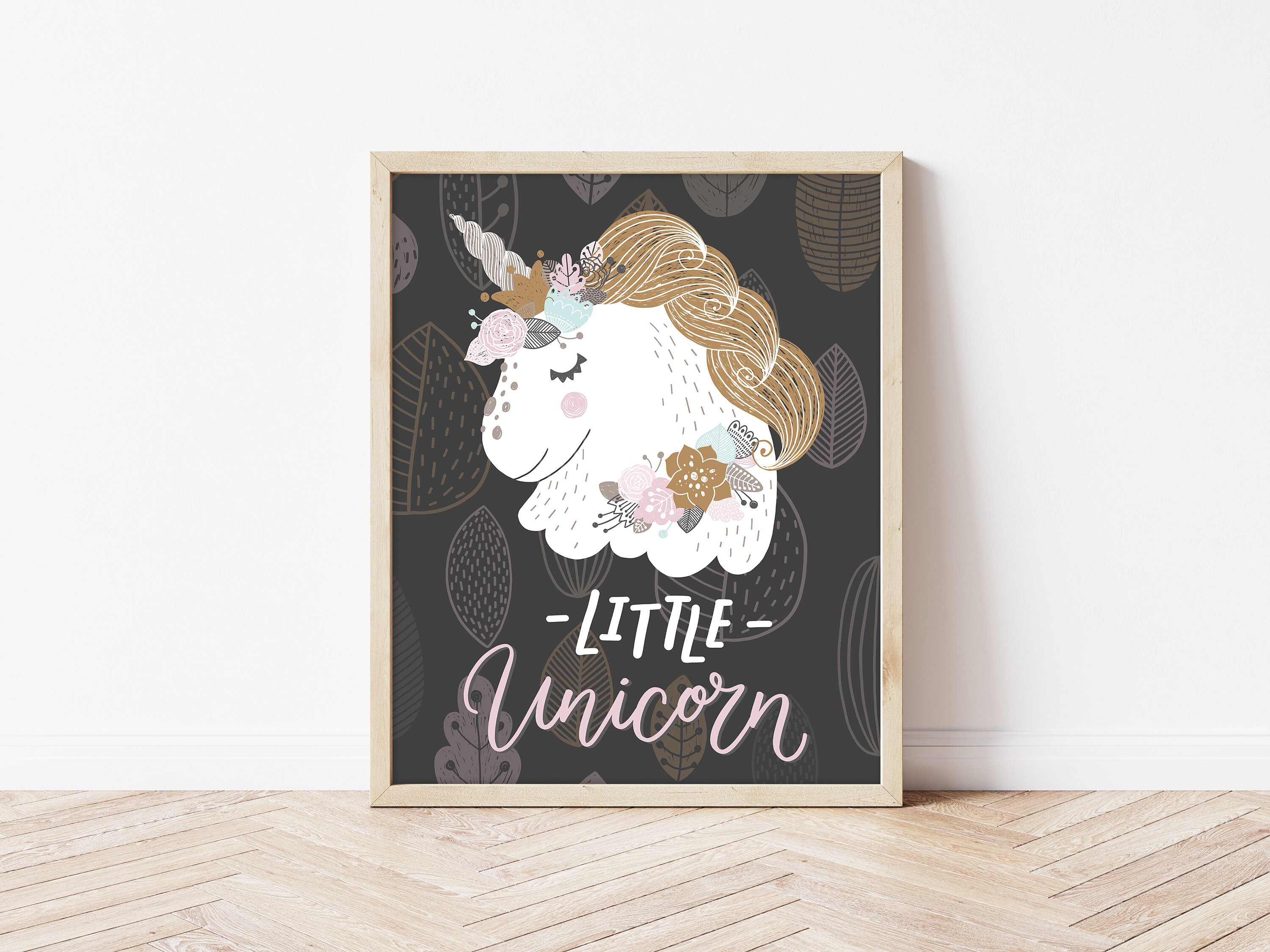 Unicorn Nursery Art Illustrated Unicorn Playroom Art Etsy España