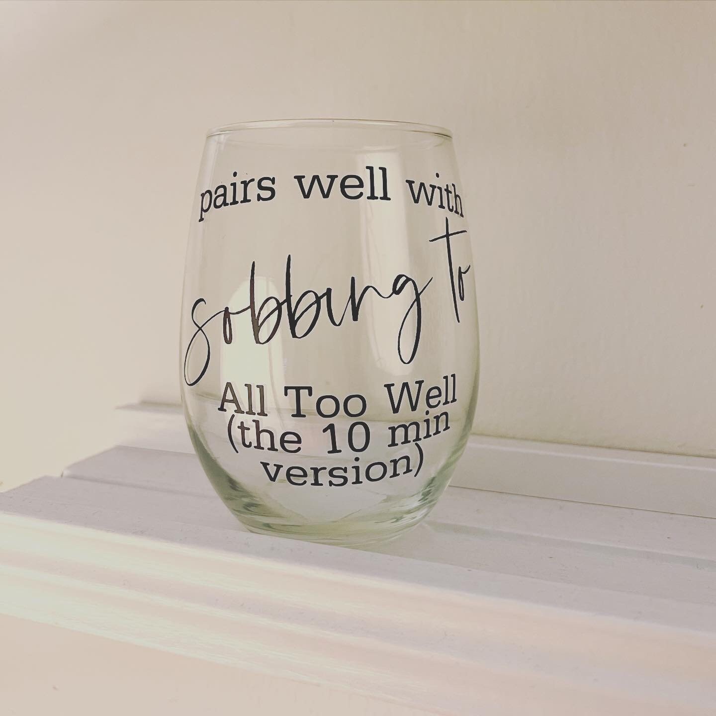 Taylor Swift | All Too Well | Wine Glass - Etsy
