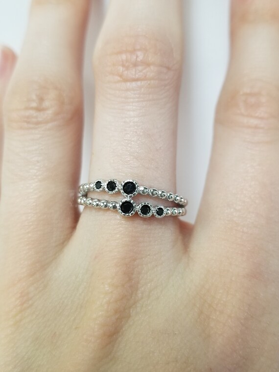 Antique Oynx Ring. Solid Sterling Silver. Size 10… - image 5