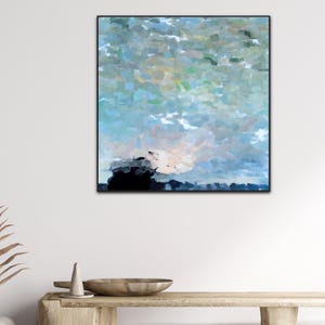 Fine Art Print von Original-Gemälde, Claude Monet inspiriert, impressionistische Landschaft, auf Bestellung, elegante Wanddekoration, skandinavischer Stil