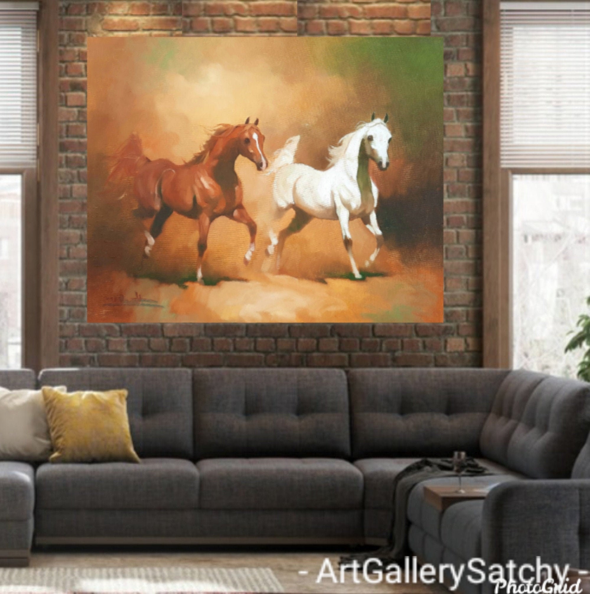 Running HorsesAnimal paintingHome DecorBeautiful 2 Etsy