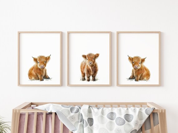 Highland Cow Nursery Decor, Farm Nursery Decor, Cow Nursery Decor, Cow Prints Nursery, Highland Nursery, Cow Nursery, Highland Cow Nursery