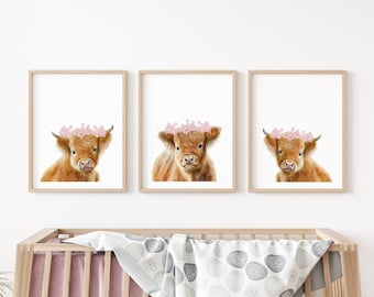 Highland Cow Nursery Decor, Farm Nursery Decor, Cow Nursery Decor, Cow Prints Nursery, Highland Nursery, Cow Nursery, Highland Cow Nursery