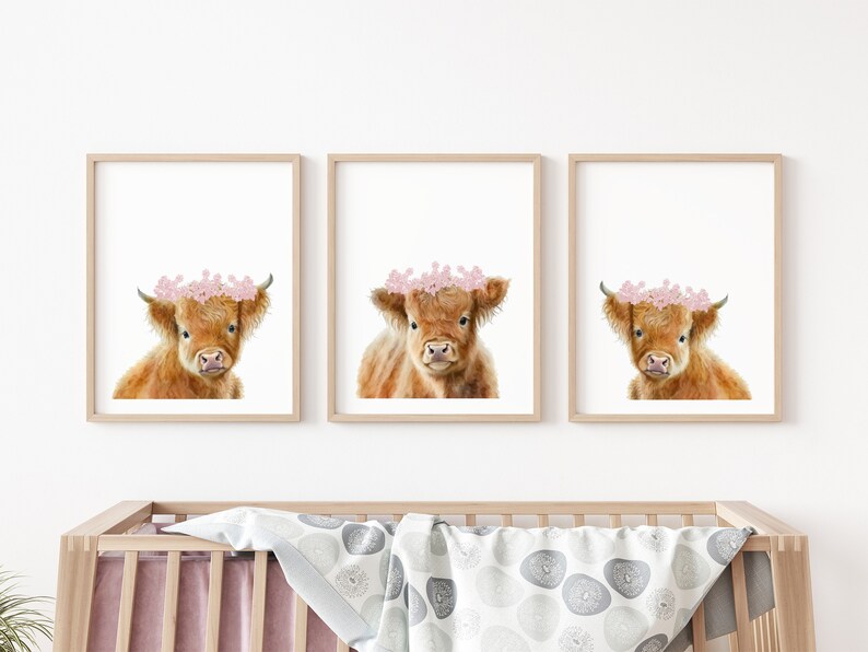 Highland Cow Nursery Decor Farm Nursery Decor Cow Nursery Etsy