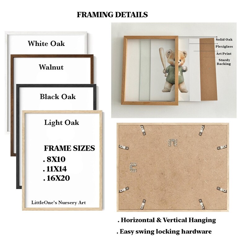 Juego de 3 láminas de acuarela con motivos de golf para la habitación infantil, con simpáticos animales golfistas, ideales para decorar la habitación del bebé, como regalo para baby shower o para decorar la pared. imagen 9