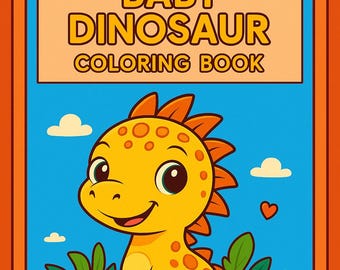 Baby Dinosaur Coloring Pages – 8-Page Worksheet Set (PDF Download