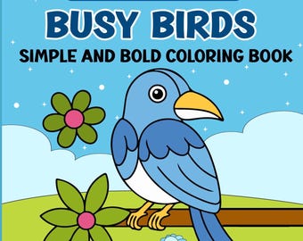 Birds Coloring Book: 50 Pages Fun Bird-Themed Printable (Digital Download)