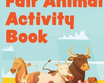 Farm Animal Activity Book: Kids Coloring Pages & Games (Digital Download)