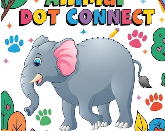 Animal Dot-to-Dot Coloring Book: 40 Fun Activity Pages (Printable PDF)