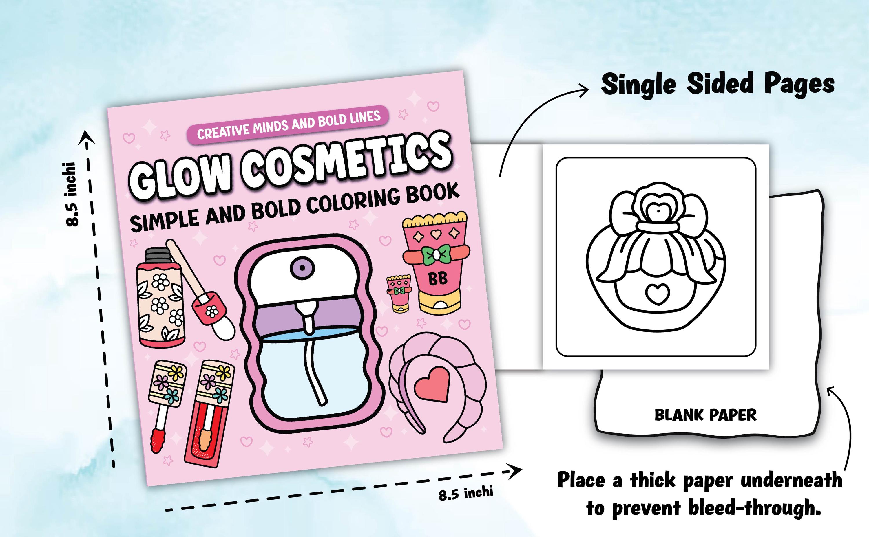 Glow Cosmetics Coloring Book: 50 Beauty-themed Pages (PDF Pattern) - Etsy