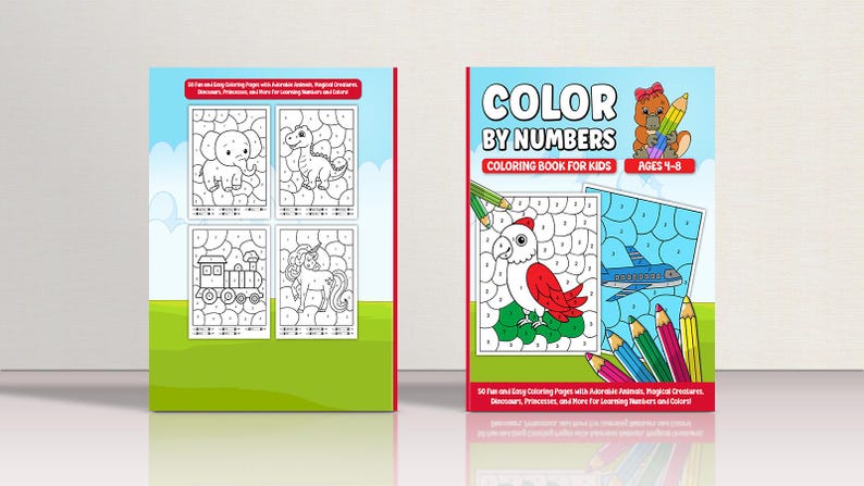 Color by Number Coloring Pages for Kids – Instant Download PDF - Etsy