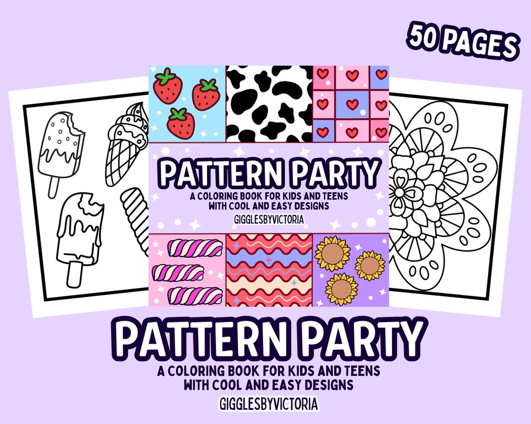 Fun Printable Patterns Pattern Coloring Book: 20 Fun Printable Pages for All Ages (8.5x11 ...