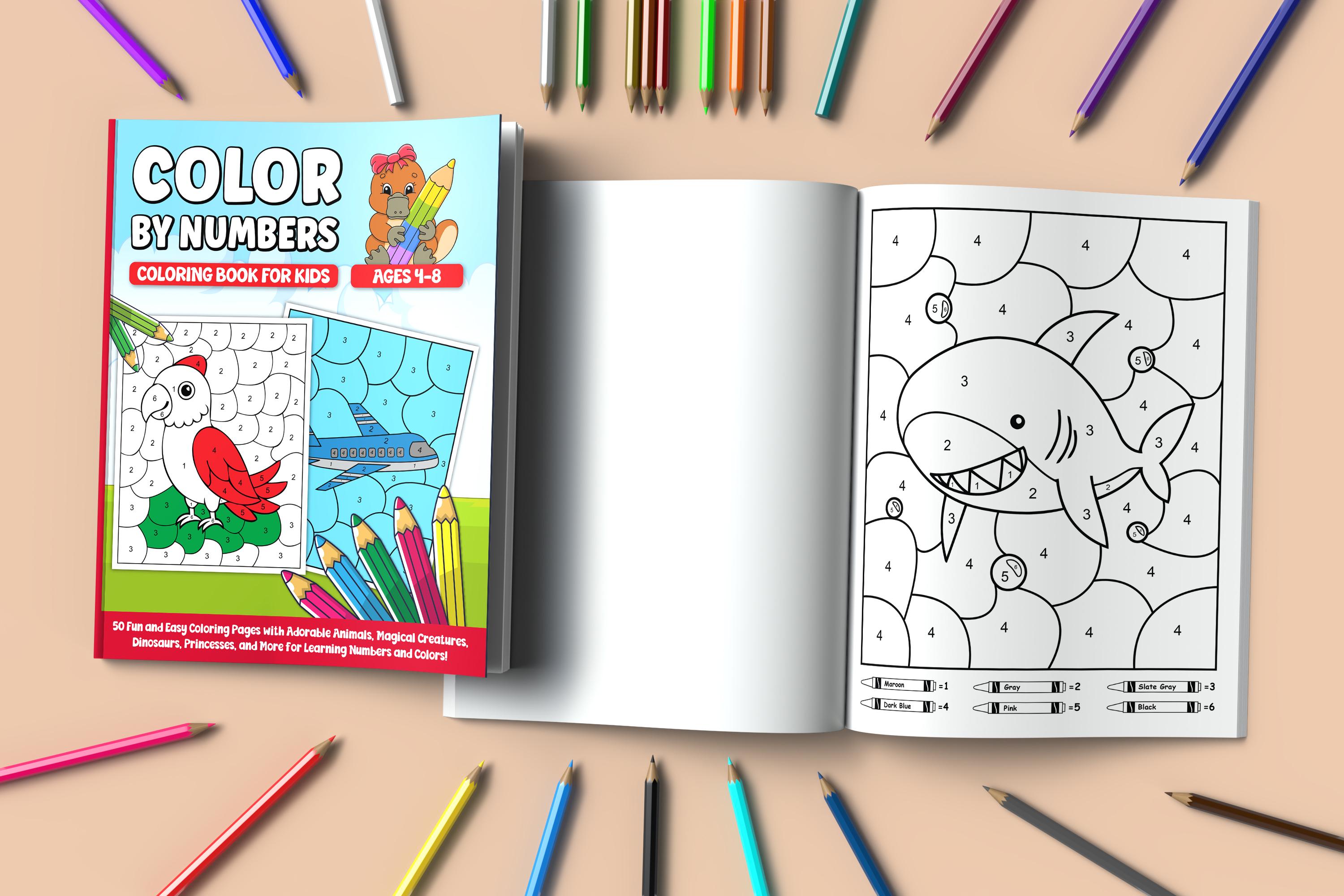 Color by Number Coloring Pages for Kids – Instant Download PDF - Etsy