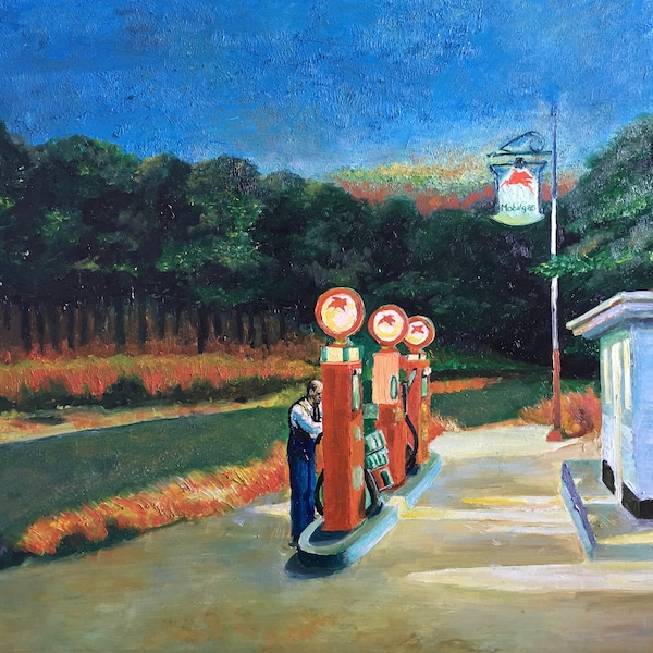 GAS STATION d'Edward HOPPER