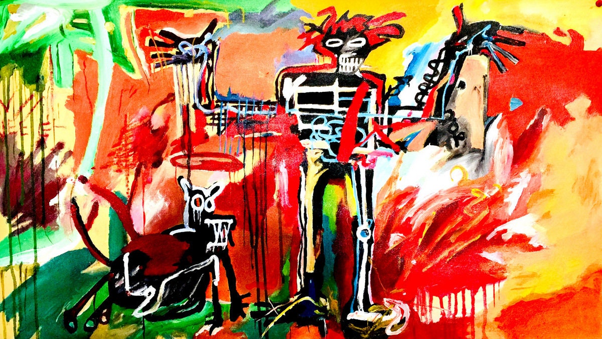Basquiat バスキア「 BoyAndDogInA Johnnypump」 Jean-Michel Basquiat Boy and Dog in a Johnnypump (1982