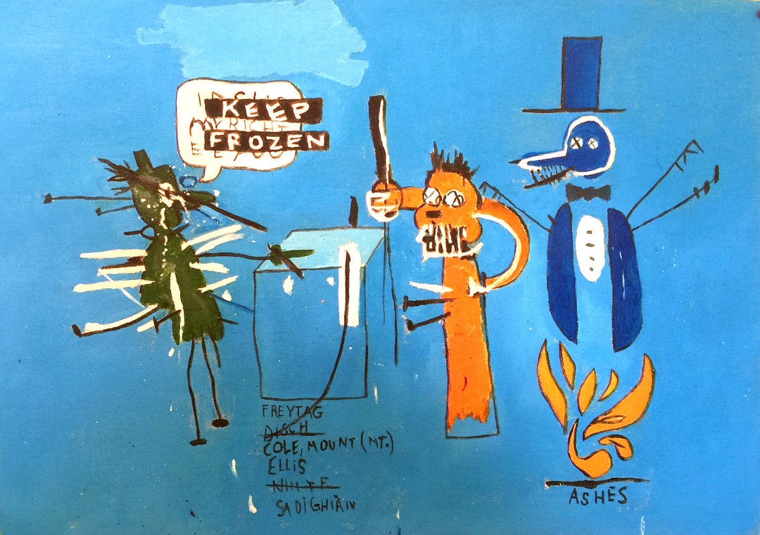 The Dingoes That Park Their Brains With Their Gum by BASQUIAT - Etsy